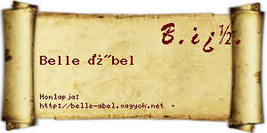 Belle Ábel névjegykártya