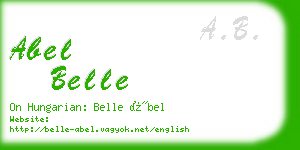 abel belle business card